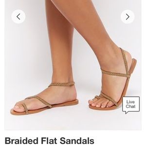 Braided flat sandals